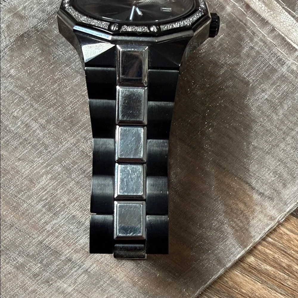 Bulova Men's Black Ion Diamond Watch, model 98E110